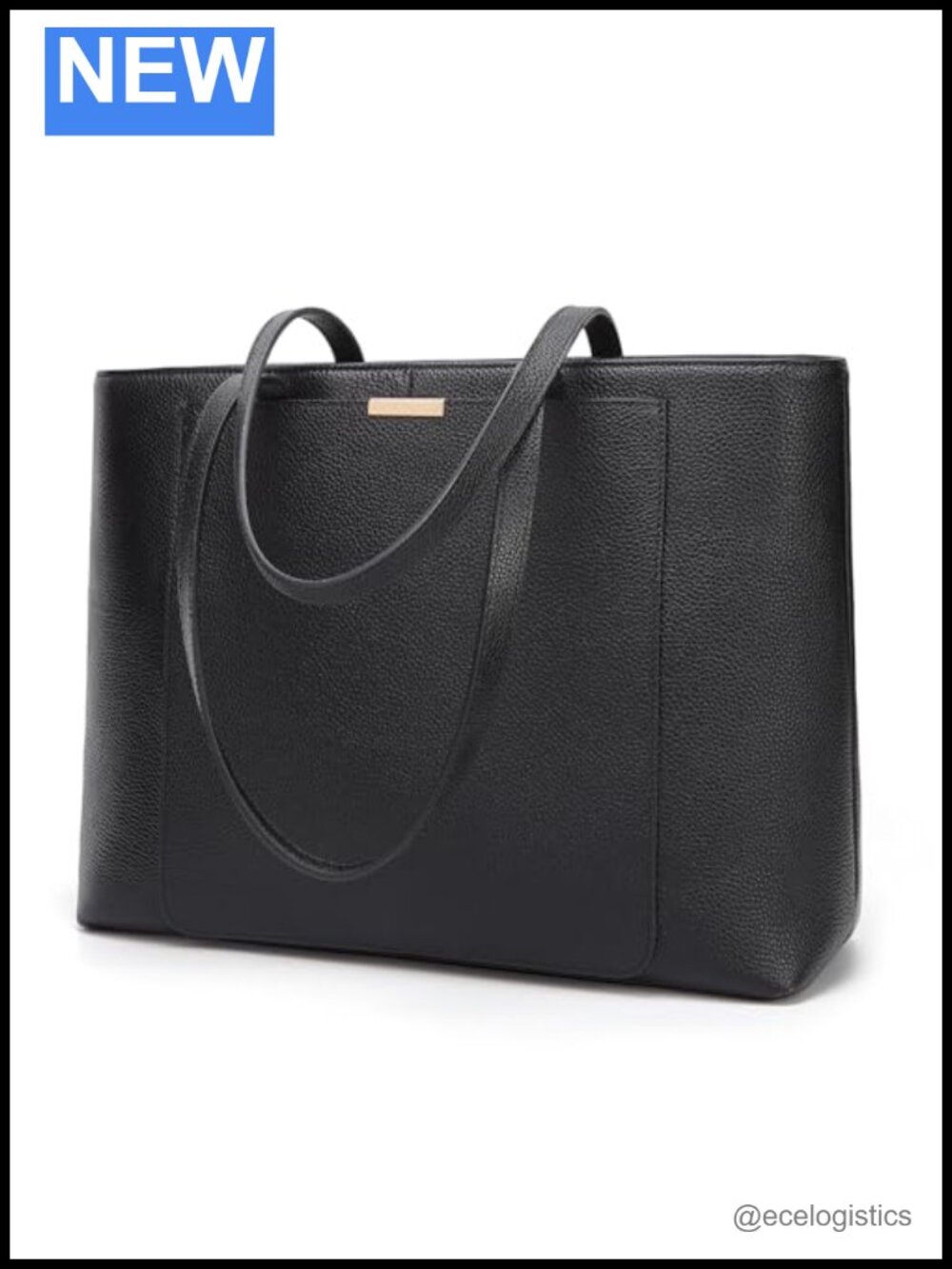 Leather Tote Bag Women Top-Zip Shoulder Handbag with 15" Laptop Sleeve